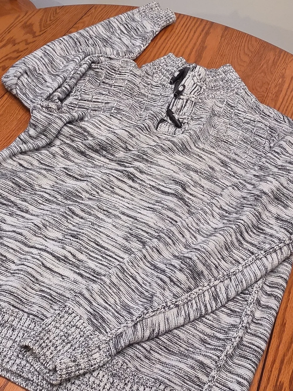 Men's 1819 Marled Gray Half-Zip Sweater Size Large